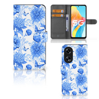 Hoesje voor OPPO Reno8 T 5G Flowers Blue - thumbnail