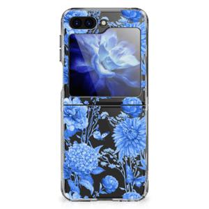 TPU Case voor Samsung Galaxy Z Flip 6 Flowers Blue