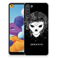 Silicone Back Case Samsung Galaxy A21 Skull Hair - thumbnail