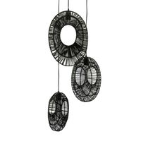 By-Boo Hanglamp Ovo 3-lamps Cluster Rond - Zwart - thumbnail