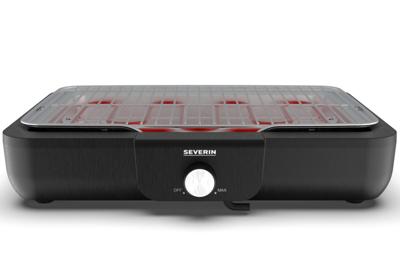 Severin PG 8554 Tafelgrill Tafel Kabelgebonden, Traploze temperatuurregeling Zwart/zilver