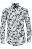 Casa Moda Casual Fit Overhemd blauw, Motief