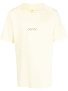 OAMC t-shirt en coton à logo imprimé - Jaune