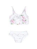 Monnalisa tankini à fleurs - Blanc