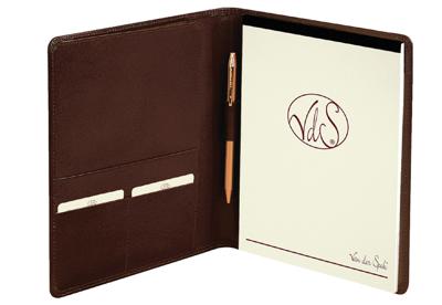 Schrijfmap van der Spek 353 A5 buffelleer bruin