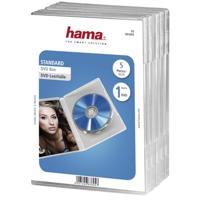 Hama DVD-hoezen (ook geschikt voor cd's en blu-rays, met folie voor het insteken van de cover) 5-pack, transparant