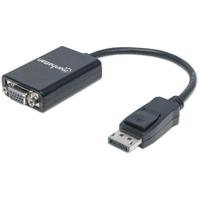 Manhattan 151962 DisplayPort / VGA Adapter [1x DisplayPort stekker - 1x VGA-bus] Zwart UL gecertificeerd 15.00 cm