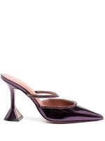 Amina Muaddi mules Gilda 80 mm ornées de cristal - Violet