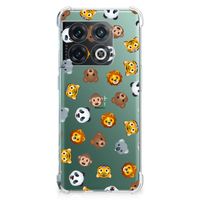 Doorzichtige Silicone Hoesje voor OnePlus 10 Pro Dieren Emojis - thumbnail