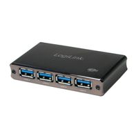 LogiLink UA0282 interface hub USB 3.2 Gen 1 (3.1 Gen 1) Micro-B 5000 Mbit/s Zwart - thumbnail