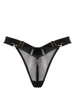 Bordelle string Cadi en mesh - Noir