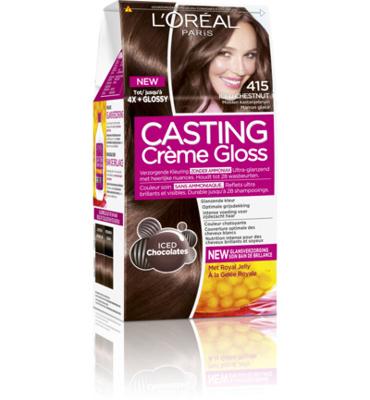 L’Oréal Paris Casting Crème Gloss haarkleuring - 415 Midden kastanjebruin L’Oréal Paris Casting Crème Gloss haarkleuring - 415 Midden kastanjebruin
