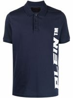 Philipp Plein polo à logo - Bleu