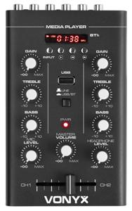 Vonyx STM500BT 2-kanaals mixer met Bluetooth/MP3