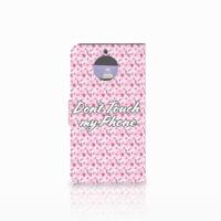 Motorola Moto G5S Plus Portemonnee Hoesje Flowers Pink DTMP