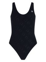 Karl Lagerfeld Ikonik 2.0 logo-appliqué swimsuit - Noir