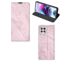 Motorola Moto G100 Standcase Marble Pink - Origineel Cadeau Vriendin