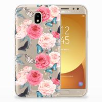 Samsung Galaxy J5 2017 TPU Case Butterfly Roses - thumbnail