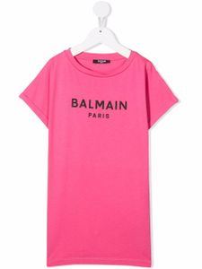 Balmain Kids t-shirt à logo imprimé - Rose