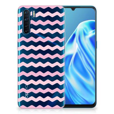 OPPO A91 TPU bumper Waves Roze OPPO A91 TPU bumper Waves Roze