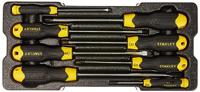 Stanley Schroevendraaier Cushiongrip-set, TransModul-systeem (8-delige set bestaande uit 3x100 mm, 5x150 mm, 6.5x150 mm, 8x200 mm, PH0x60 mm, PH1x100 mm, PH2x125 mm, met stalen lemmet) STMT1-74181