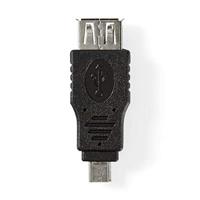 Nedis Adapter USB 2.0 Micro B M acho - A bus zwart