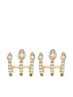 Sydney Evan boucles d'oreilles en or 14ct pavées de diamants