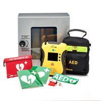 Defibtech Lifeline VIEW AED + buitenkast-Grijs met pin-Volautomaat-Nederlands-Engels - thumbnail