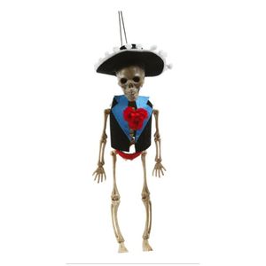 Fiestas Horror/halloween decoratie skelet/geraamte pop - Day of the Dead man - 40 cm