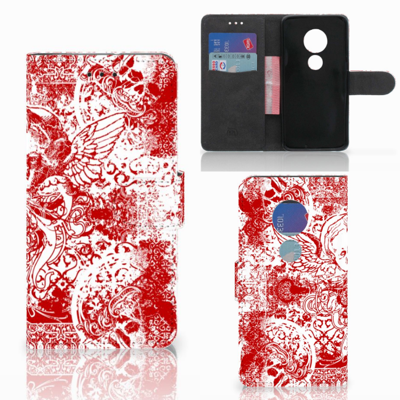 Telefoonhoesje met Naam Motorola Moto G7 Play Angel Skull Rood Telefoonhoesje met Naam Motorola Moto G7 Play Angel Skull Rood
