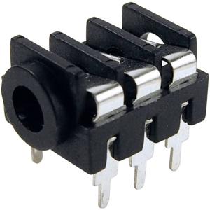 Cliff FCR1295 Jackplug 3,5 mm Bus, inbouw horizontaal Aantal polen: 3 Stereo Zwart 1 stuk(s)