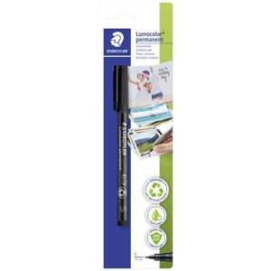 Staedtler Lumocolor 313-9 BK-1 Permanent marker Zwart Watervast: Ja