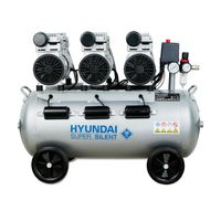 Hyundai Stille Compressor | 70L | 8 bar | 360 L/min - 55757 - 55757 - thumbnail