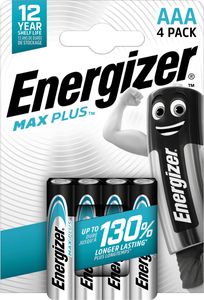 Energizer batterijen Max Plus AAA/LR03/E92, blister van 4