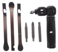 TOM multitoolset 8 functies zwart/zilver 10-delig