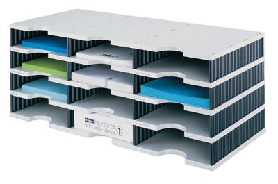 Styro styrodoc trio tijdschriftenhouder Polystyrol Zwart, Grijs