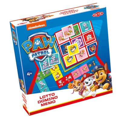 Tactic PAW Patrol 3-in-1 : Memo, Lotto, Domino Kaartspel Matchen Tactic PAW Patrol 3-in-1 : Memo, Lotto, Domino Kaartspel Matchen