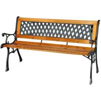 Viking Choice  Tuinbank klassiek 126 x 52 x 73 cm – Hout met metalen patroon