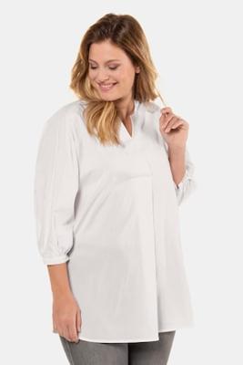 Ulla Popken Tuniek, blinde drukknoop, wijde 3/4 raglanmouwen - Grote Maten