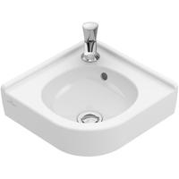 Villeroy & Boch O.novo hoekfontein 32x32cm met kraangat met overloop ceramic+ wit 731032R1 - thumbnail