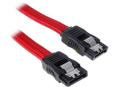 Bitfenix Harde schijf Aansluitkabel [1x SATA-bus 7-polig - 1x SATA-bus 7-polig] 0.30 m Rood, Zwart