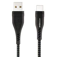 MOJOGEAR USB-C naar USB kabel Extra Sterk - 1,5 meter - Compatibel met Samsung/Oppo/OnePlus/Motorola/Huawei/Sony/iPhone 15 & 16 - Zwart