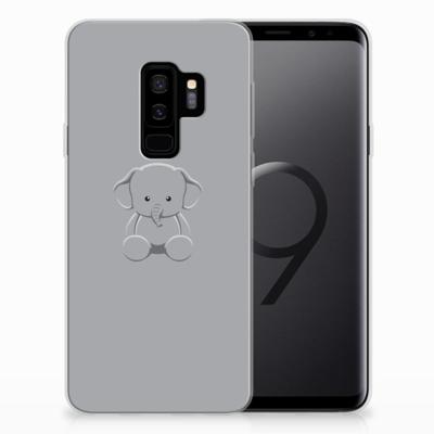 Samsung Galaxy S9 Plus Telefoonhoesje met Naam Grijs Baby Olifant Samsung Galaxy S9 Plus Telefoonhoesje met Naam Grijs Baby Olifant