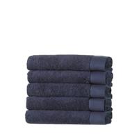 wehkamp home handdoek hotelkwaliteit (set van 5) (50 x 100 cm) Marine blauw