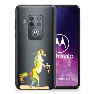 Motorola One Zoom Telefoonhoesje met Naam Horse Color