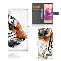 Hoesje Xiaomi Redmi Note 10/10T 5G | Poco M3 Pro Watercolor Tiger - thumbnail