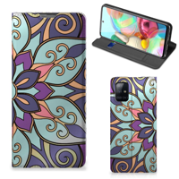 Samsung Galaxy A71 Smart Cover Purple Flower