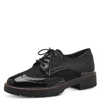 Jana Dames Lace-Up 8-23770-43 Oxford, Zwarte structuur, 40 EU Breed