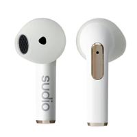 Sudio N2 snow white True Wireless Bluetooth open-ear oordopjes, multipoint-verbinding, geïntegreerde microfoon voor oproepen, 30 uur batterij met oplaadhoes, IPX4 waterdicht, USB-C en draadloos
