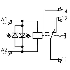 WAGO 789-1544 Industrieel relais Nominale spanning: 230 V/AC Schakelstroom (max.): 12 A 1x wisselcontact 1 stuk(s)